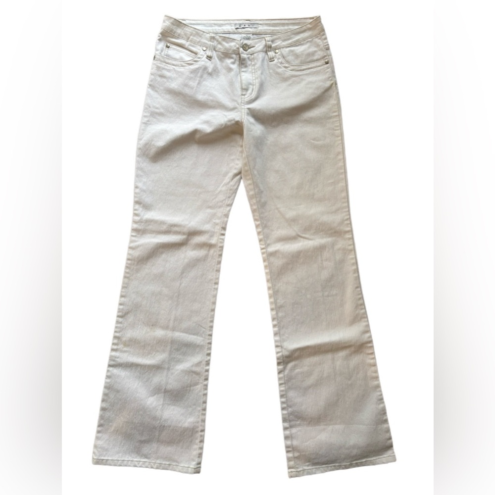 Cabi White Bootcut Jeans Size 8 Stretch Denim